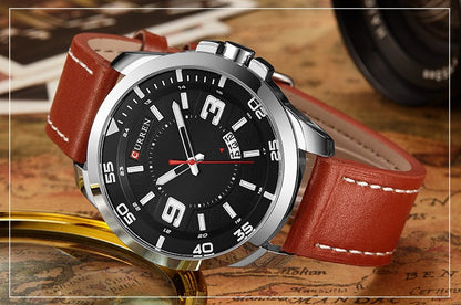 CURREN 8213 Men's Leather Straps Watch