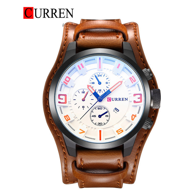 CURREN Original Brand Leather Straps Wrist Watch For Men With Brand (Box & Bag)-8225