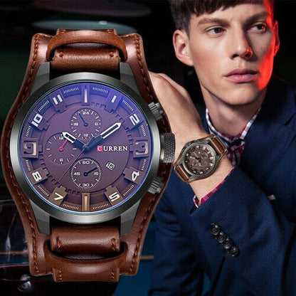 CURREN 8225 Men's Leather Straps Watch