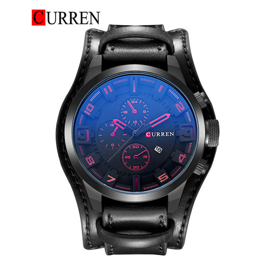 CURREN Original Brand Leather Straps Wrist Watch For Men With Brand (Box & Bag)-8225