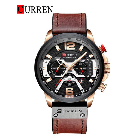 CURREN 8329 Men's Leather Straps Watch