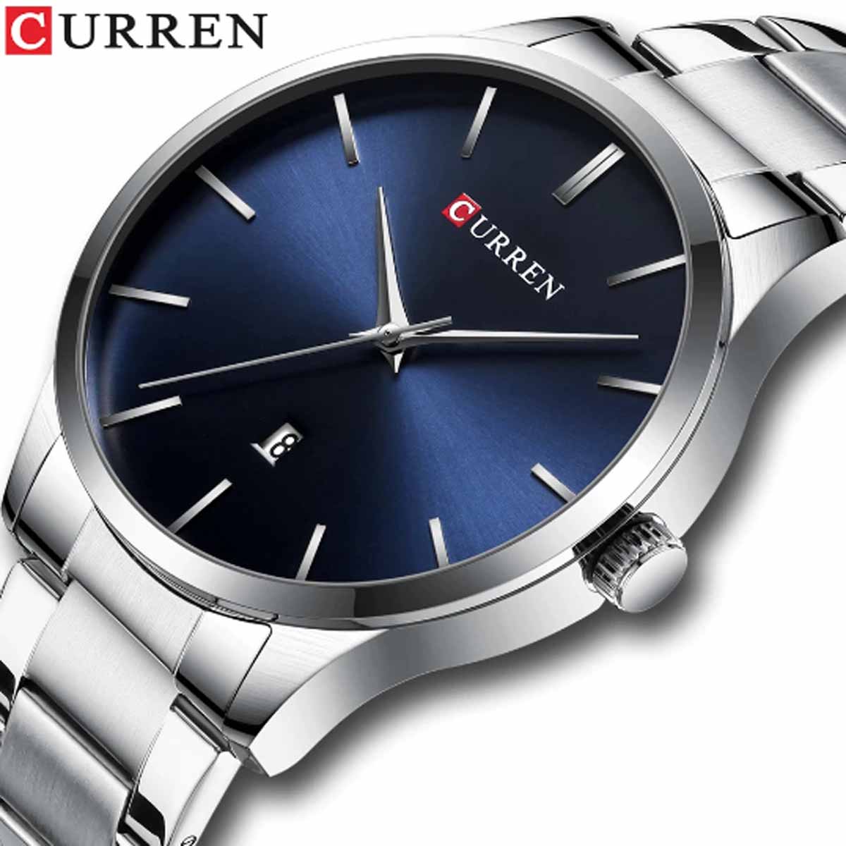 CURREN Original Brand Stainless Steel Band Wrist Watch For Men With Brand (Box & Bag)-8357