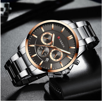 CURREN 8358 Men's Chronograph Steel Watch