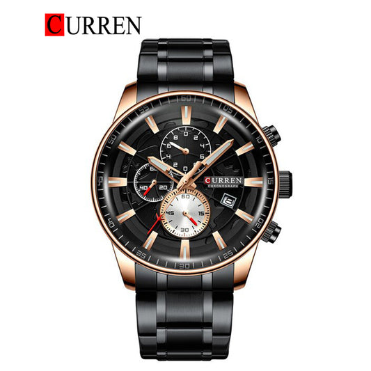 CURREN Original Brand Stainless Steel Band Wrist Watch For Men With Brand (Box & Bag)-8362