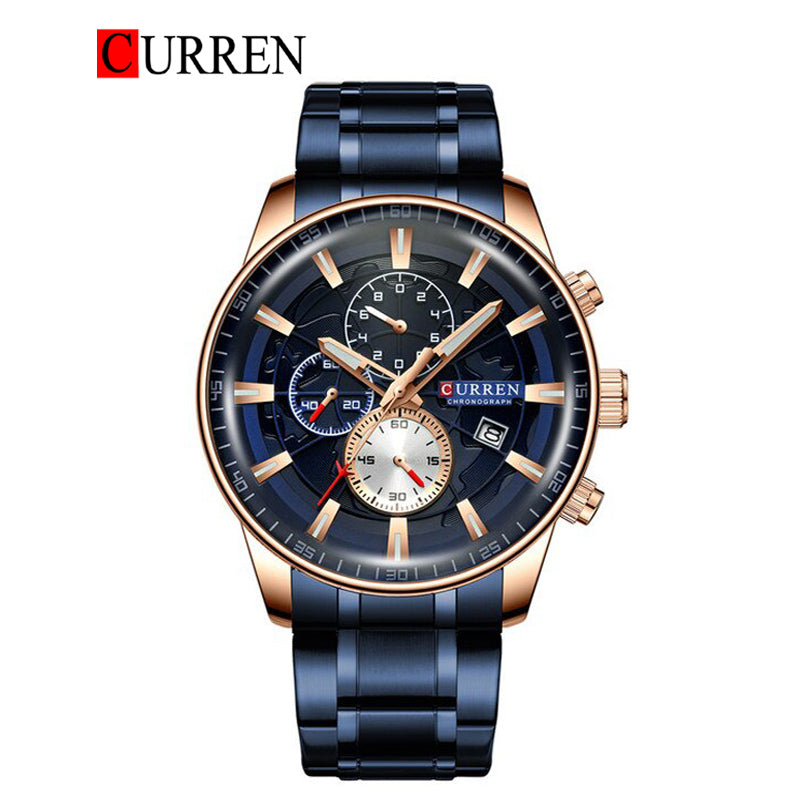CURREN Original Brand Stainless Steel Band Wrist Watch For Men With Brand (Box & Bag)-8362