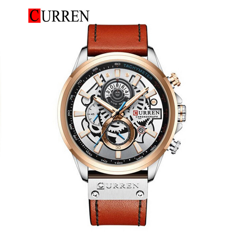 CURREN Original Brand Leather Straps Wrist Watch For Men With Brand (Box & Bag)-8380