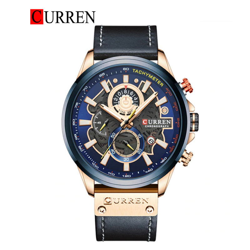 CURREN Original Brand Leather Straps Wrist Watch For Men With Brand (Box & Bag)-8380