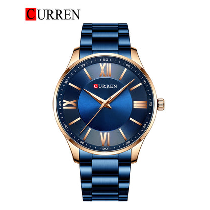 CURREN Original Brand Stainless Steel Band Wrist Watch For Men With Brand (Box & Bag)-8383