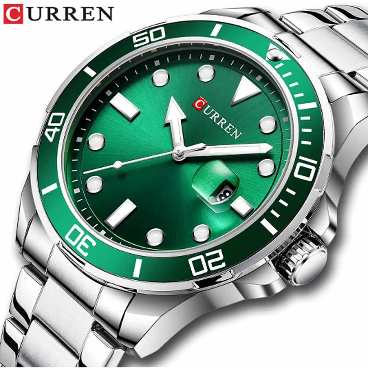 CURREN Original Brand Stainless Steel Band Wrist Watch For Men With Brand (Box & Bag)-8388