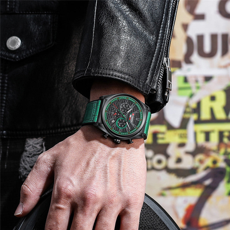 CURREN Original Brand Rubber Straps Wrist Watch For Men With Brand (Box & Bag)-8392