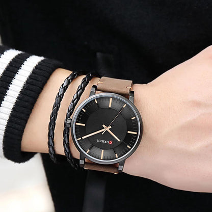 CURREN 8332 Men's Leather Straps Watch