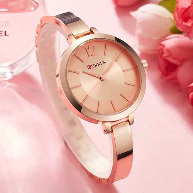 CURREN Original Brand Stainless Steel Wrist Watch For Woman With Brand (Box & Bag)-9012