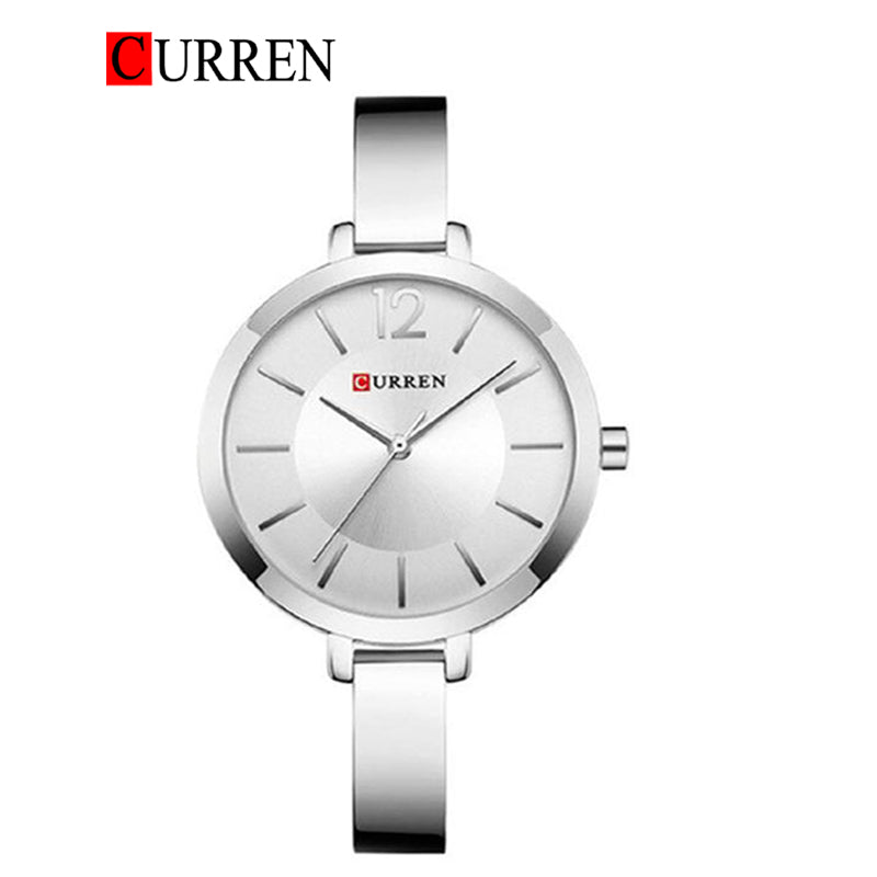 CURREN Original Brand Stainless Steel Wrist Watch For Woman With Brand (Box & Bag)-9012