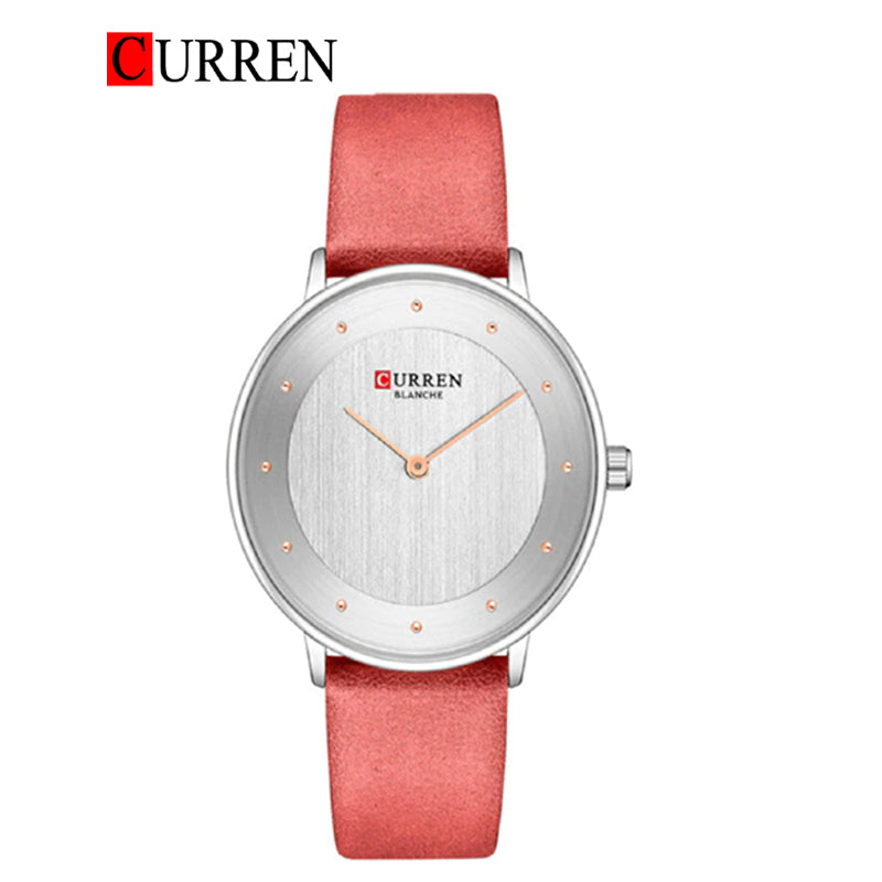CURREN Original Brand Leather Strap Wrist Watches For Women With Brand (Box & Bag)-9033