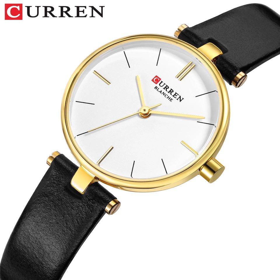 CURREN Original Brand Leather Straps Wrist Watch For Women With Brand (Box & Bag)-9038