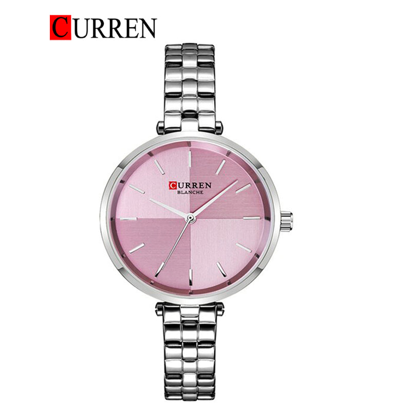 CURREN Original Brand Stainless Steel Band Wrist Watch For Women With Brand (Box & Bag)-9043