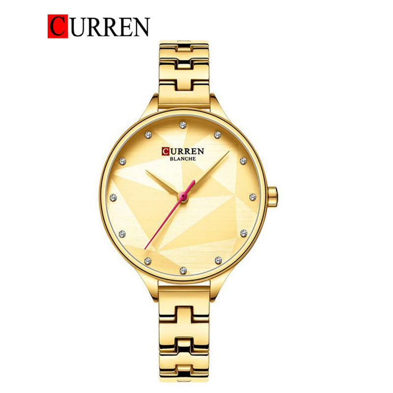 CURREN Original Brand Stainless Steel Band Wrist Watch For Women With Brand (Box & Bag)-9047