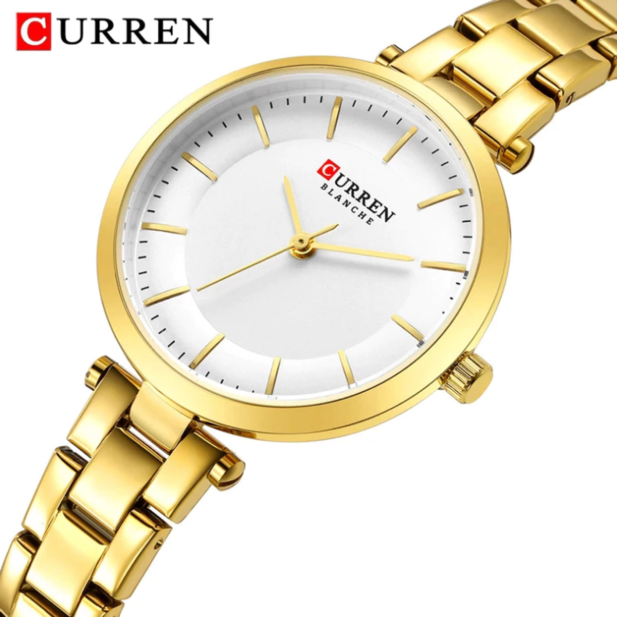 CURREN Original Brand Stainless Steel Band Wrist Watch For Women With Brand (Box & Bag)-9054