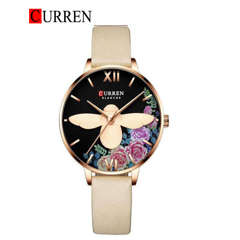 CURREN 9061 Women's Leather Straps Watch