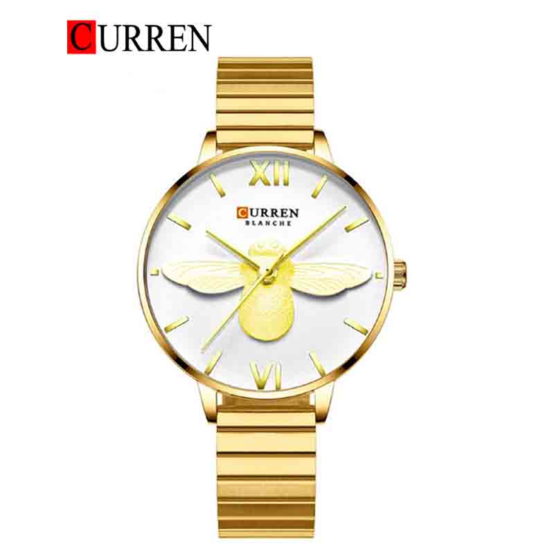 CURREN Original Brand Stainless Steel Band Wrist Watch For Women With Brand (Box & Bag)-9061
