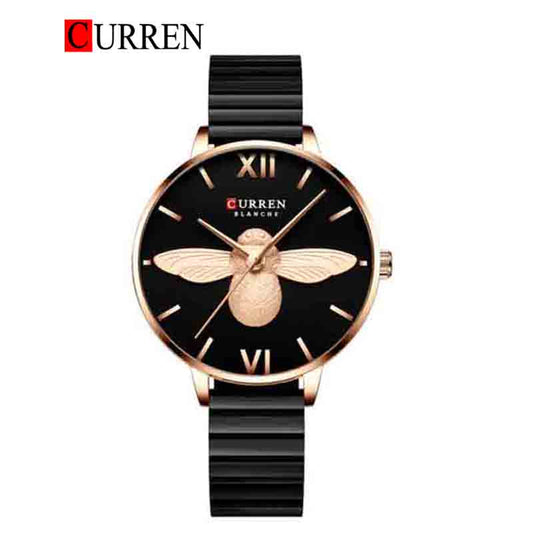 CURREN Original Brand Stainless Steel Band Wrist Watch For Women With Brand (Box & Bag)-9061