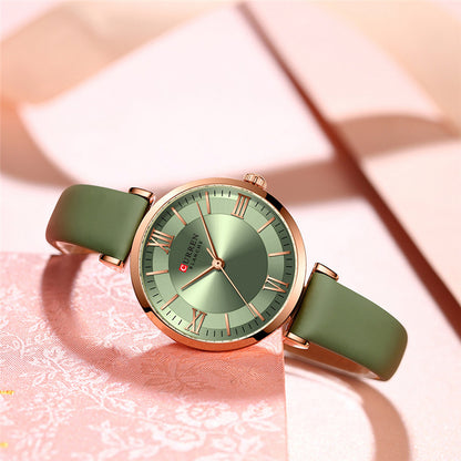 CURREN 9079 Women's Leather Straps Watch