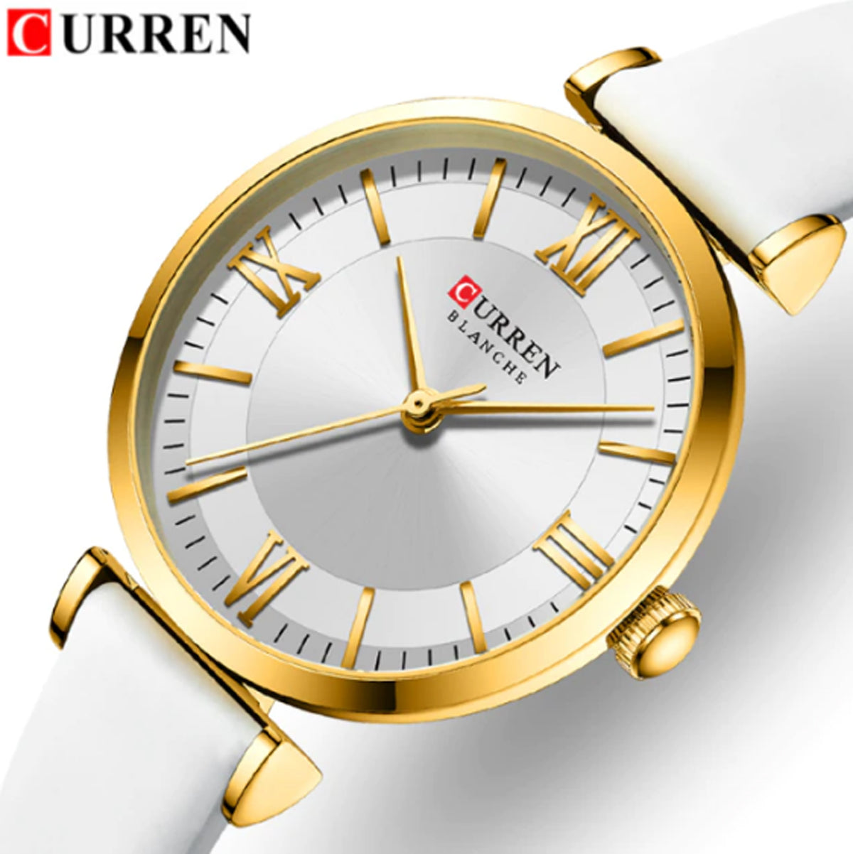 CURREN Original Brand Leather Straps Wrist Watch For Women With Brand (Box & Bag)-9079