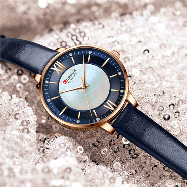 CURREN 9080 Women's Leather Straps Watch