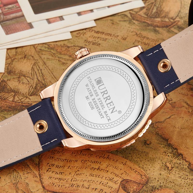 CURREN 8206 Men's Leather Straps Watch
