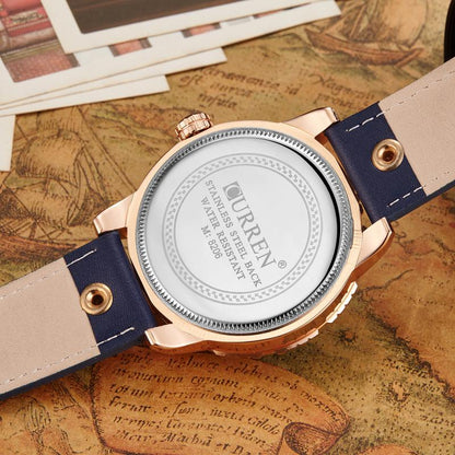 CURREN 8206 Men's Leather Straps Watch