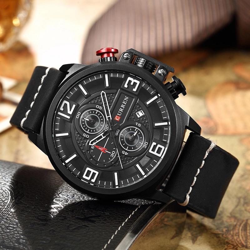 CURREN 8278 Men's Leather Straps Watch