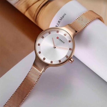 CURREN 9008 Women's Leather Straps Watch