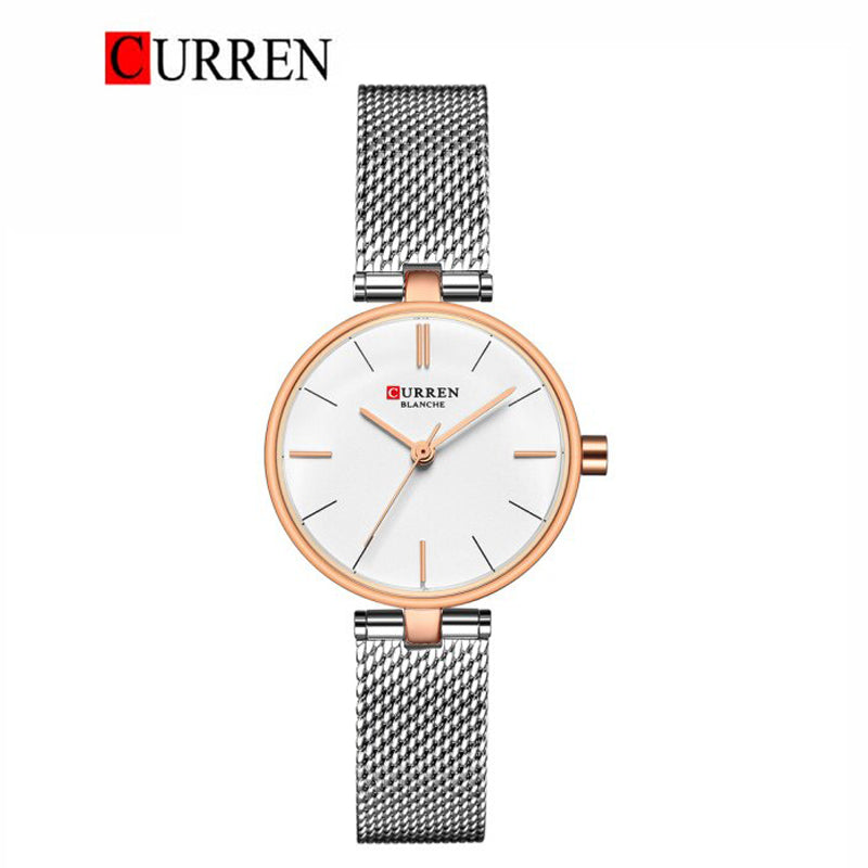 CURREN Original Brand Stainless Steel Band Wrist Watch For Women With Brand (Box & Bag)-9038