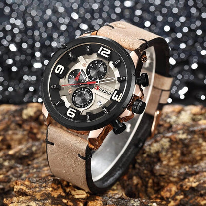 CURREN 8288 Men's Leather Straps Watch