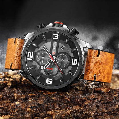CURREN 8288 Men's Leather Straps Watch
