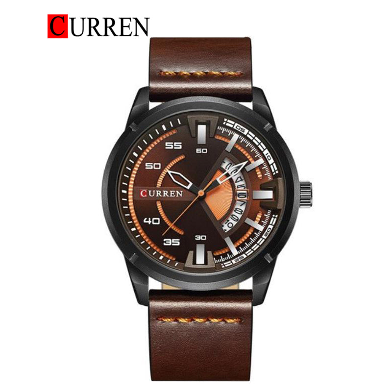 CURREN Original Brand Leather Straps Wrist Watch For Men With Brand (Box & Bag)-8298