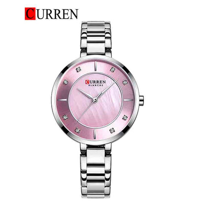 CURREN Original Brand Stainless Steel Band Wrist Watch For Women With Brand (Box & Bag)-9051
