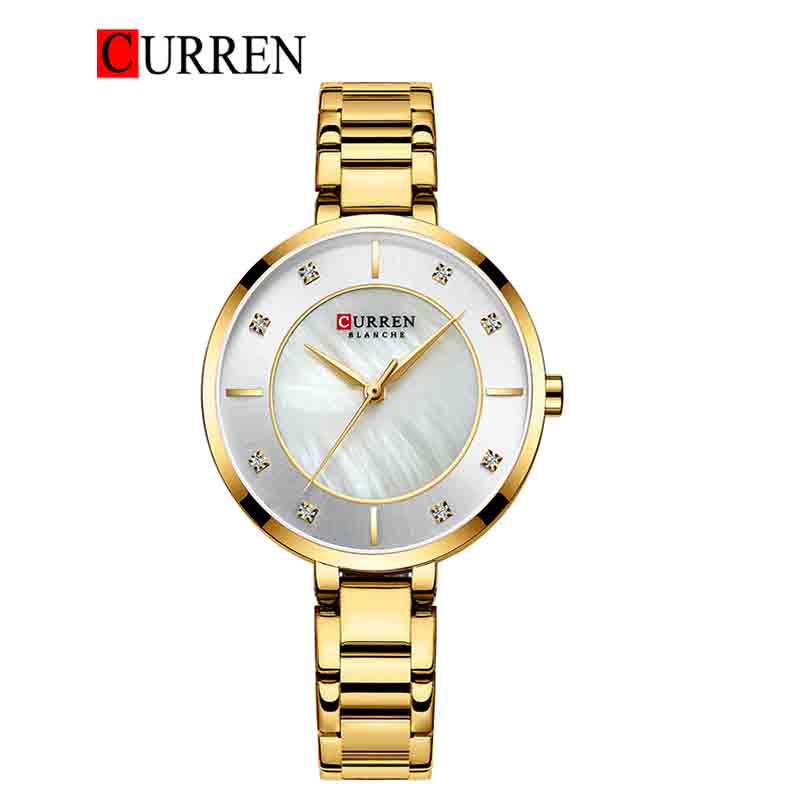 CURREN Original Brand Stainless Steel Band Wrist Watch For Women With Brand (Box & Bag)-9051
