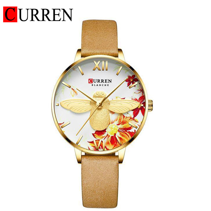 CURREN 9061 Women's Leather Straps Watch