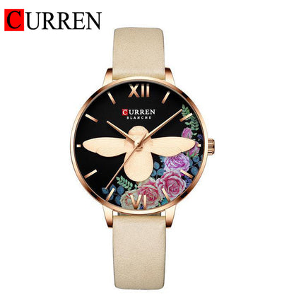 CURREN 9061 Women's Leather Straps Watch