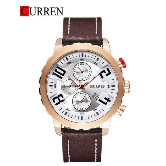CURREN 8193 Men's Leather Straps Watch