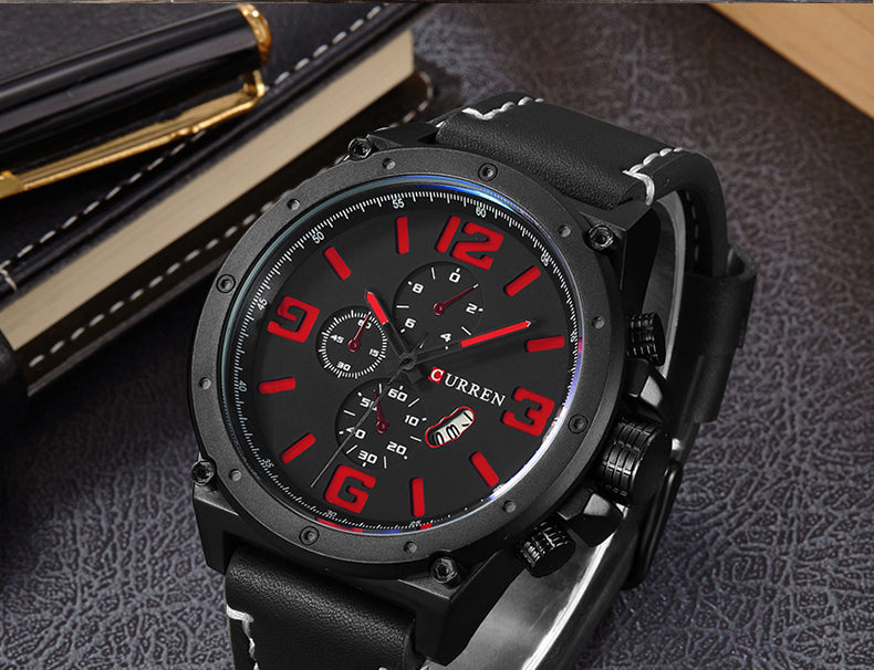 CURREN 8230 Men's Leather Straps Watch