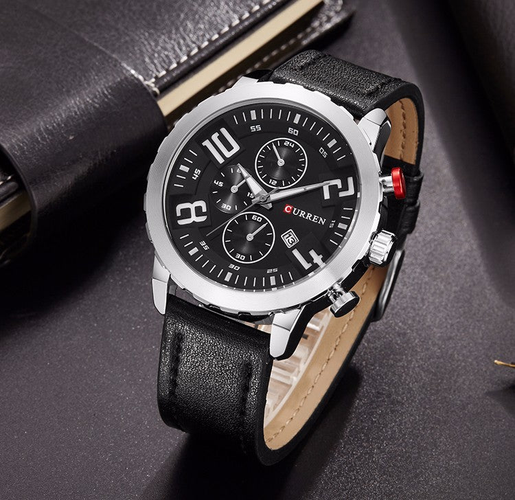 CURREN 8193 Men's Leather Straps Watch