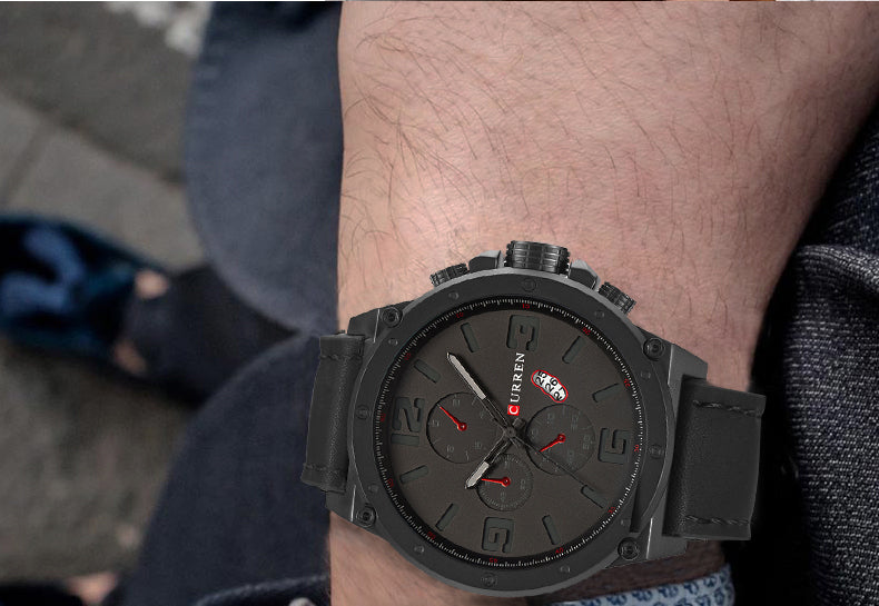 CURREN 8230 Men's Leather Straps Watch