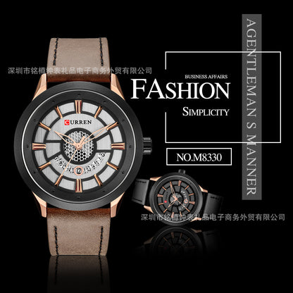 CURREN 8330 Men's Leather Straps Watch