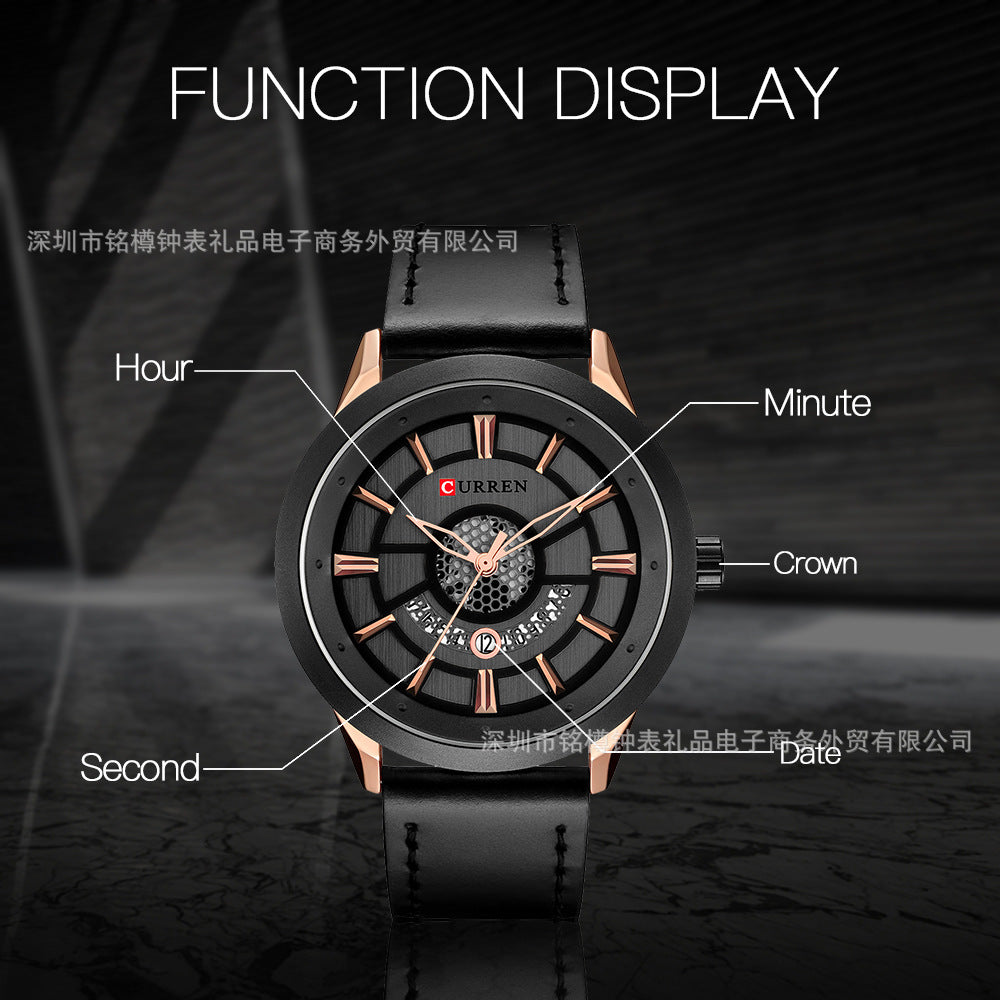 CURREN 8330 Men's Leather Straps Watch