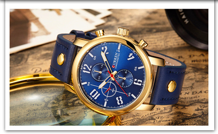 CURREN 8192 Men's Leather Straps Watch