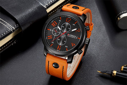CURREN 8192 Men's Leather Straps Watch