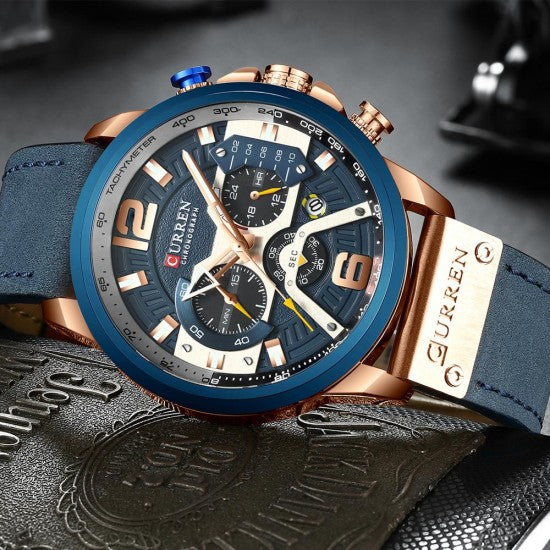 CURREN 8329 Men's Leather Straps Watch