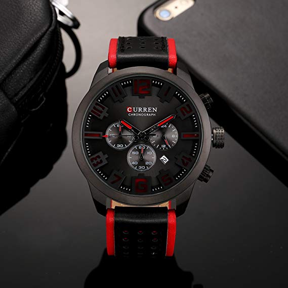 CURREN 8289 Men's Leather Straps Watch